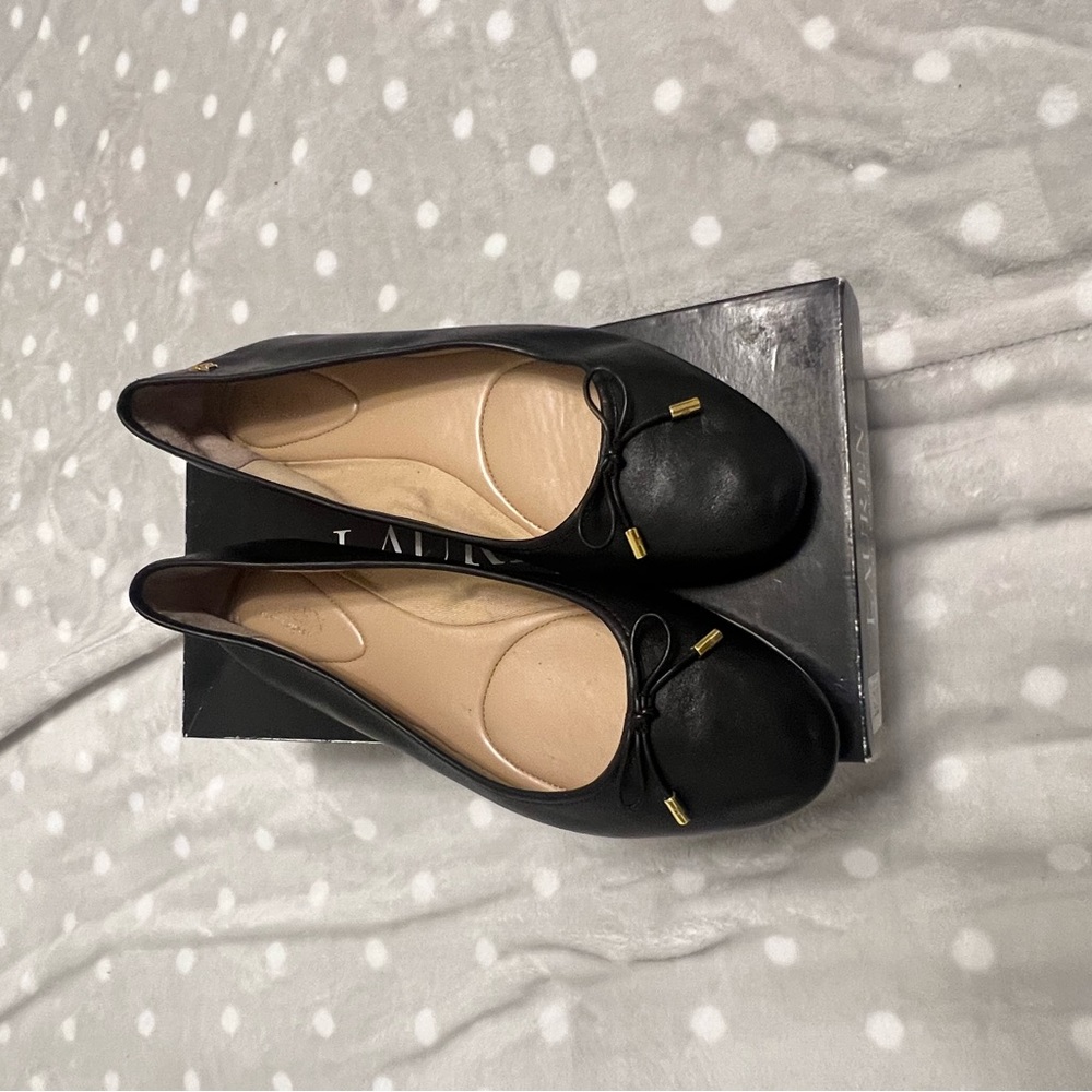 Ralph Lauren ballet slipper BLACK